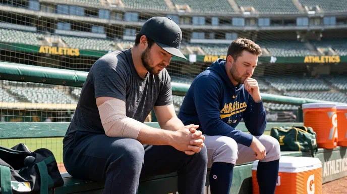 Athletics pierden a Shea Langeliers y Mark Leiter Jr. por el resto de 2026